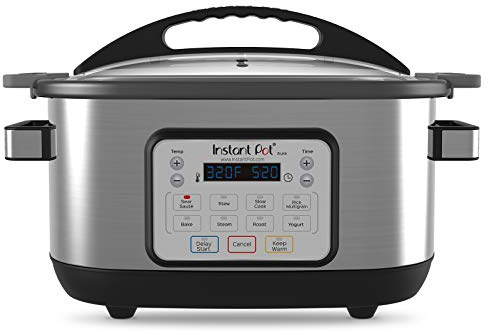 Instant Pot Aura 10-in-1 Multicooker Slow Cooker, 10 One-Touch Programs, 6 Qt, Silver (AURA 6Qt)