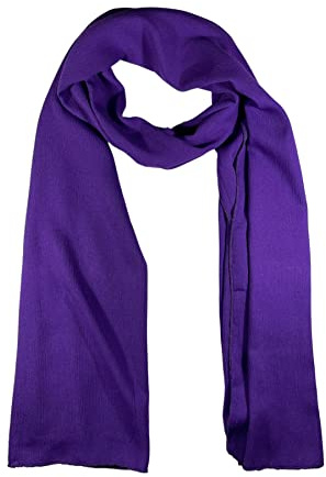 WESTEND CHOICE Ladies Scarves Women Large Crepe Rayon Scarf Shawl Head Scarf Stole Neck Wrap women's scarves & wraps 180x65 cm (Purple)
