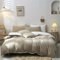 Boqingzhu Bettwäsche 200x220cm Braun Beige Weiß Einfarbig Wendebettwäsche Set Microfaser Bettbezug und 2 Kissenbezüge 80x80cm mit Reißverschluss