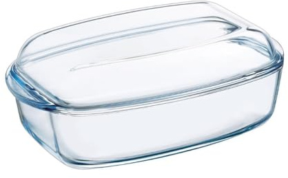 Pyrex - 466a000/6343 – Kochtopf, rechteckig, aus Glas, 6,5 l, transparent