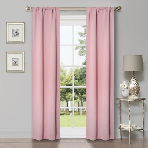 Superior Verdunkelungsvorhänge, Raumverdunkelung, Schlafzimmer, Vorhänge, Küche, Wohnzimmer, Fensterakzente, Sonnenblockierung, Thermisch, 2 Stück, 66 x 213,4 cm, Mauve Kreide