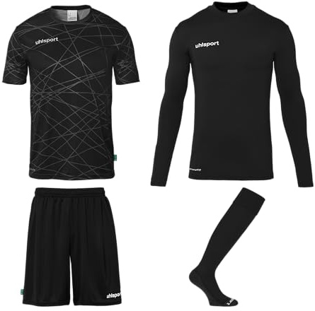 Uhlsport Unisex Prediction Torwart Trikotset, Schwarz, L EU