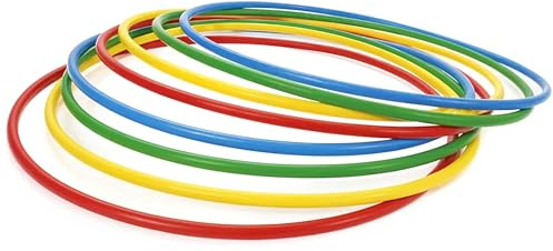 FlickBuyz Hula Hoop - Multicolor Fitness Hula Hoops - Plain and Glitter 45cm, 55cm, 65cm, 75cm, 80cm Plastic Hula Hoops, Fitness and Dance Exercise Hoola Hoops (1, Plain (45cm))