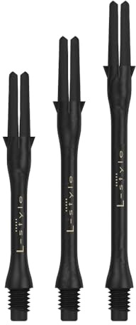 L-style L-Shaft Carbon Locked Slim Dart Shafts – Slim (300) – Black – Set of 3
