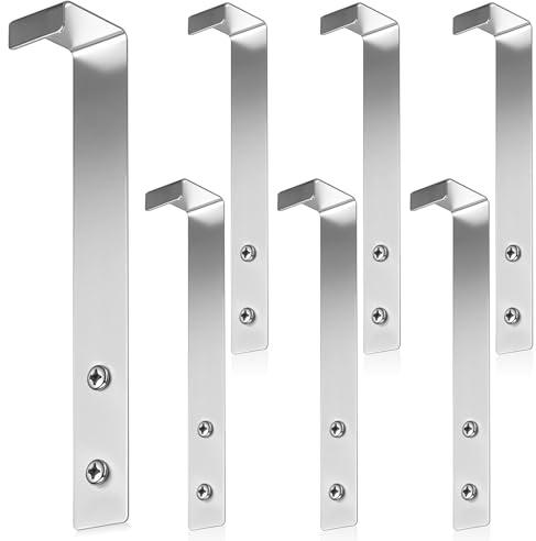 Zonon 6 Pcs Speed Rail Hanger Straps with Screws and Nut Stainless Steel Installation Without Drilling Bottle Holder for The Bar Counter Sink Shelf