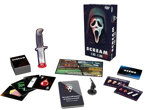 Bizak Scream Juego de Mesa cooperativo +13 años, Coopera para Ganar contra Ghost Face®, Experiencia inmersiva con App, 20 min, 3 a 8 Jugadores (64552848)
