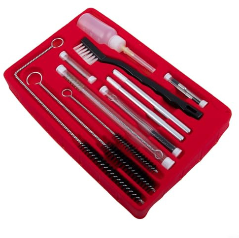 Filteilect Kit de nettoyage pour aérographe 22 pièces avec brosses à double extrémité et médiators pour outils d'entretien de pulvérisation, compatible avec Gravity Feed HVLP Aspiration Spot Pression