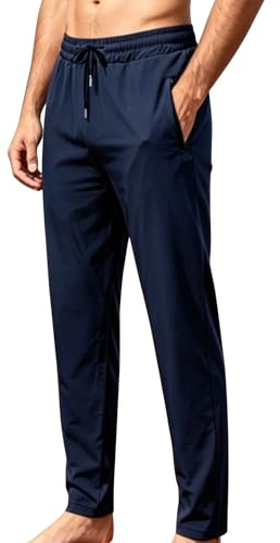 BBXWANG Mens Joggers with Zip Pockets Lightweight Tracksuit Bottoms Drawstring Sweatpants Running Gym Athletic Pants