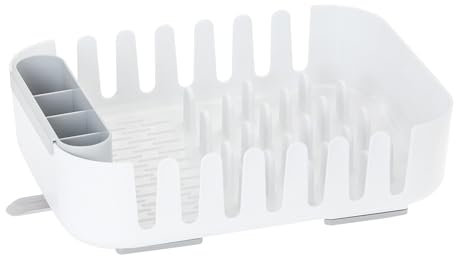 Vigar Rengo Abtropfgestell für Küchengeschirr mit Abflusssystem, Kunststoff, Weiß, 38.5x29x10.5