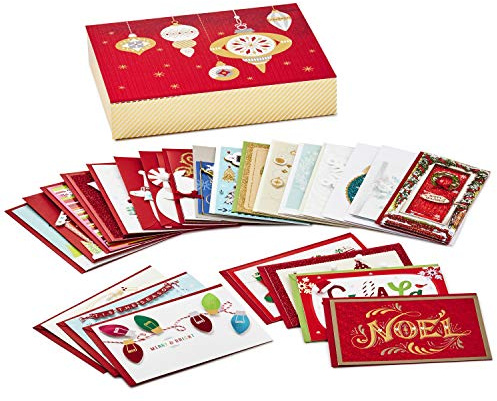Hallmark Boxed Handmade Christmas Cards Assortment (Set of 24 Special Holiday Greeting Cards and Envelopes) (1XPX5156)