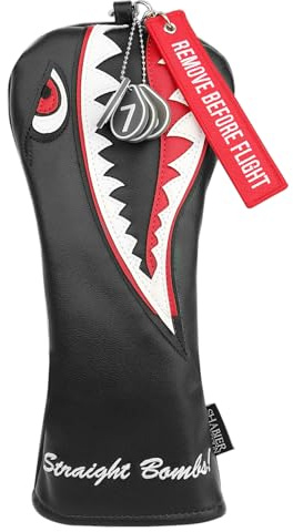 Nouveau couvre-club de golf Flying Tiger Warshark disponible pour Driver/Bois de parcours/Hybride (Couvre-hybride)