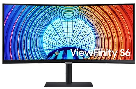 Samsung Ultra WQHD Monitor S6U S34A650UBU, 34 Zoll, VA-Panel, UWQHD-Auflösung, AMD FreeSync, Krümmung 1000R, Bildwiederholrate 100 Hz, Reaktionszeit 5 ms, schwarz