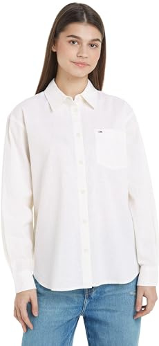 Tommy Jeans TJW Boxy Stripe Linen Shirt, Chemisiers,