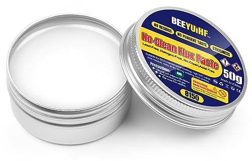 BEEYUIHF No-Clean Flux Paste for Soldering, Lead-Free Solder Flux, SMD Soldering Flux Paste, No Residue Flux for PCB BGA IC LED SMT Electrical Soldering Repair (1.76oz/50g)