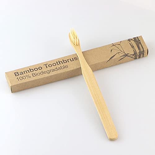 Brosse a Dent Bambou Naturel - 100% Biodégradable & Compostable - Écologique - DentaPass - 0% BPA - Entreprise Française