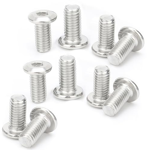 BRISKORE 10 Stück Linsenkopfschrauben M8×20mm,Schrauben Edelstahl Innensechskant,Linsenkopf Flachkopfschrauben,Torx Metrische Schrauben,304 Edelstahl Schrauben,Gewindeschrauben für Wohnmöbel