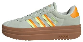 adidas Damen VL Court Bold Shoes Schuhe, Linen Green/Crew Orange/Hi-Res Yellow, 38 EU