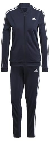 adidas Women's Essentials 3-Stripes Track Suit, Legend Ink, Medium