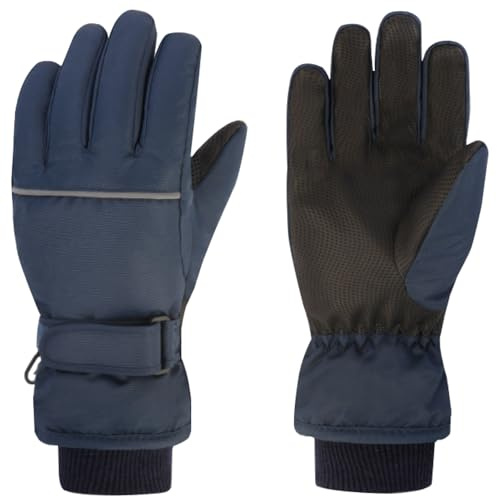 Azarxis Gants de Ski Enfants Moufles de Ski Hiver Chaud Gants Neige Coupe-Vent Respirant Snowboard pour Garçon Fille
