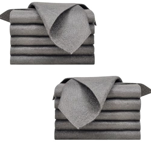 OWLMATE 12 panni per la pulizia delle finestre, panni per la pulizia, senza strisce, panno in microfibra per auto, cucina, vetro