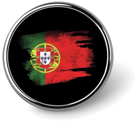Broche redondo con bandera de Portugal, alfiler para solapa, corbata, para mujeres, hombres, trabajadores de oficina, profesores, decoración