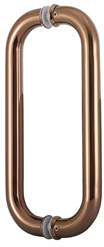 VIBEXIN Maniglia per Porta Doccia Rotonda a Forma di O, Set di ferramenta bifacciale, Maniglie per Porte per Interni, Maniglia per Porta Push-Pull in Acciaio Inossidabile 304, Diametro del
