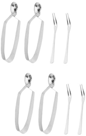 OKUMEYR 8pièces Pince à Escargots Acier Avec Fourchettes Ustensiles Pour Déguster Escargots Maison Pour Buffets Et Réunions Familiales
