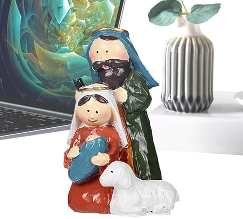 Generico Presepe di Natale, presepe | Stalla Decorazione natalizia Presepe,Decorazioni per la casa per interni, presepe della Sacra Famiglia, presepe di Natale, figure del presepe per Natale