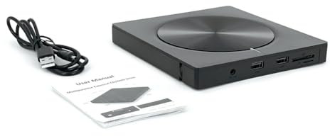 Reapyyt Brännare 6 i 1 Dvd-RW-skiva extern bärbar USB 3.0/Typ-C optisk enhet Dvd-Rom brännare Dvd-Rom multifunktionsenhet