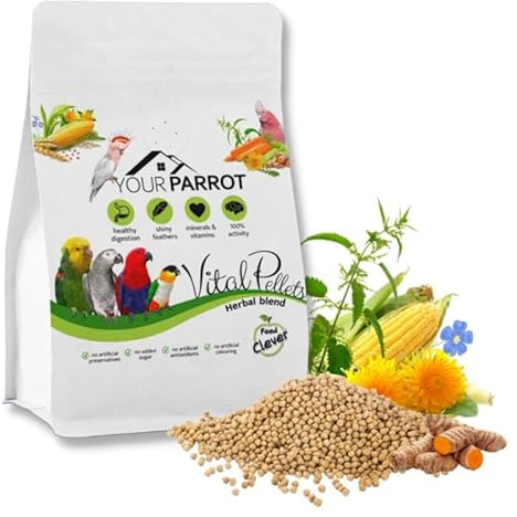 Your Parrot Pienso Vital Pellets Herbal | Alimento Completo con Mezcla de Hierbas para Loros (10 Kg)
