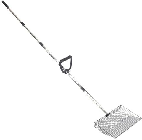 Pala para De Gallinero - Pala Multifuncional para Tamizar Lecho - Herramienta Extensible De Tamizado para Lecho De Gallinas para Conejo, Aves De Corral, Perro, Caballo, Gato Y Granja De