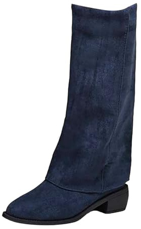 Botas Boxeo Mujer,Botas de Verano Mujer 2025 Elegantes Comodos Empeine Botines Mujers Media Botines Mujers Invierno en Piel de Tacon Ancho Outdoor