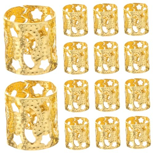 EPIGEIST 30pcs Dreadlock Hair Jewelry Cuffs Hair Accessories for Women, Golden Zinc Alloy Braiding Clips with Unique and Stylish Design, Comfortable for Daily Wear and Dates