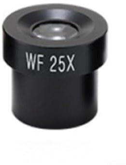 Jotekonoby Oculaire de microscope 23,2 mm grand angle pour microscopes biologiques, grossissement élevé 5X-25X avec construction métallique, compatible avec tube de 23,2 mm (WF25X)