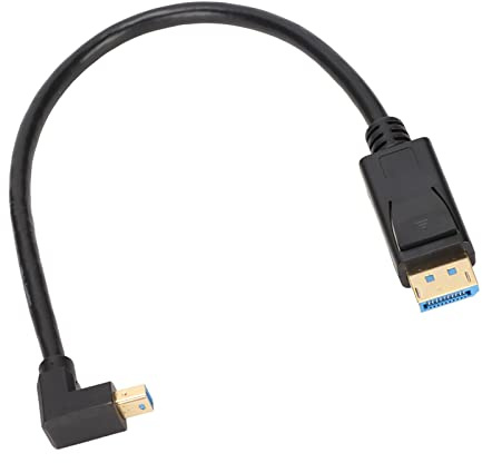 Tomantery Till Minidp Adapter Hög Kvalitet 8K 60Hz 4K144Hz Dubbelriktad överföring Mini DisplayPort Adapter för Pro Svart (Böj uppåt)
