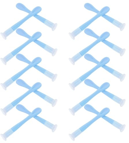 WATIIFUFU Lot de 20 Bâtonnets Ventouse pour Lentilles de Contact Bleu Ciel, Outil de Succion et Retrait, Applicateurs Réutilisables pour Lentilles Souples, Accessoires Compacts