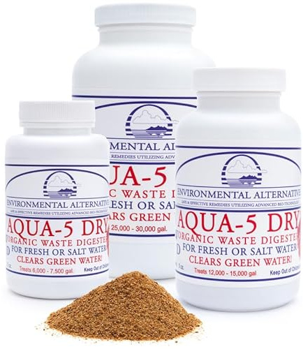Aqua-5 Dry - Estanque de alta concentración y filtración | Estanque de jardín Koi Estanque de piscina Acuario Plantas de tratamiento para agua clara y filtración biológica / para hasta 75.000 l – 140
