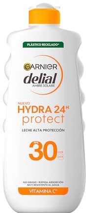 Garnier Delial Hydra Protect 24H Leche Protectora Solar SPF30+, XXL 400 ml