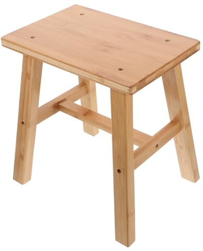 Stegpall i bambu för vuxna – robust inomhussko skötbänk halkfri design lätt perfekt för hemmabruk kök badrum och mer!