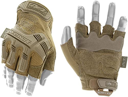 Mechanix Wear MFL-72-011 Work Gloves, M-Pact Fingerless, Coyote Brown, XL, Touchscreen Compatible, EN388:3121XP, EN13594 Compliant, Washable, Authentic Japanese Product
