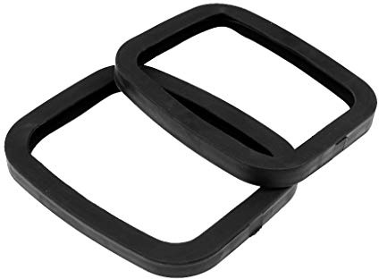 1 par anti-repor svart gummirulle väg drift inline-skridskor platta kantskydd tillbehör 17 x 14,2 x 1,6 cm
