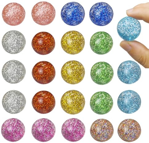 EDERUMI 24Pcs Bouncy Balls for Kids,32mm Small Bouncing Balls Bulk,Treasure Box Toys for Classroom,Goodie Bags Stuffers,Birthday Party Favors for Kids 3-5 4-8 8-12