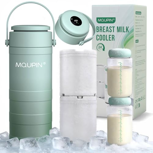 Raffreddatore per latte materno da 22 once con visualizzazione della temperatura 360 ° di raffreddamento totale della bottiglia di latte refrigerante per il viaggio