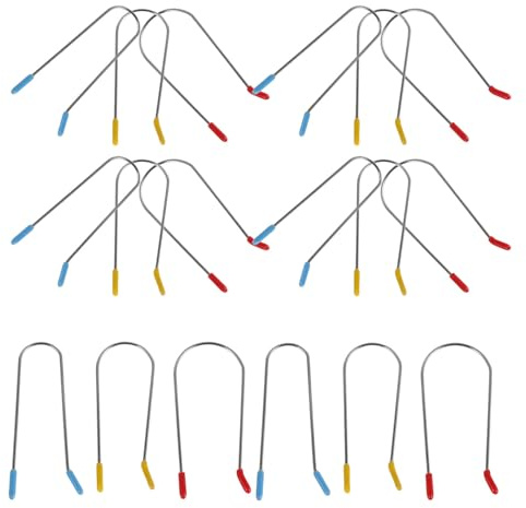 JECOMPRIS Lot de 24 Pinces à Bigoudis Chauffantes Remplacement, Clips de Fixation U-type 1,9cm 2,54cm 3,2cm, Accessoires Coiffure pour Boucles Nettes à Domicile et Salon