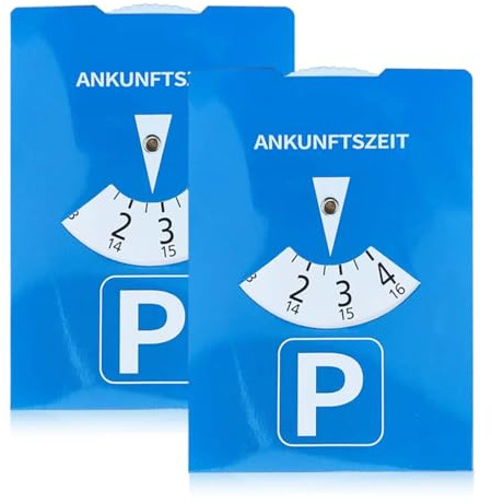Quesuc 2 Piezas Disco De Estacionamiento Disco De Estacionamiento De Papel, Para Coche, Moto, Autocaravana (Azul)