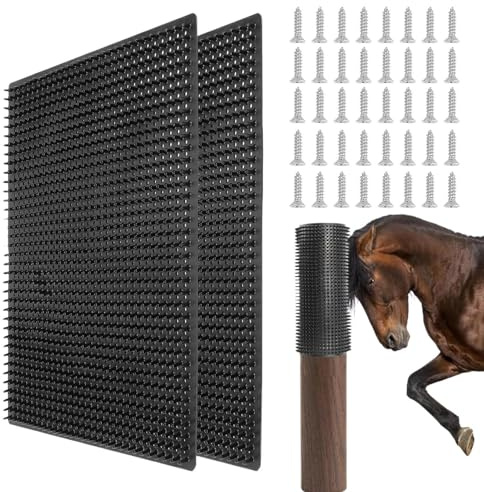 Boskap klösborste – klådlindrande fällning | 2-delad lantbruksdjur häst klösare | för nötkreatur ko hund får stallstall, betesskjul