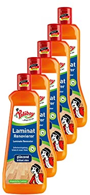 Poliboy – laminat renovering – omedelbart tätning – långvarig glans och skydd – golvrengöring – 5-pack – 5 x 500 ml (2,5 liter) – Made in Germany