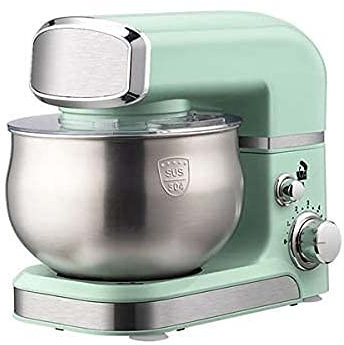 HIZQ Robot De Cocina, Batidora Eléctrica, Espumador De Leche Para Pasteles, Masa De Harina, Soporte De Mantequilla, Batidora, Máquina Batidora Multifuncional, Batidor De Huevos, 6 Velocidades,Verde