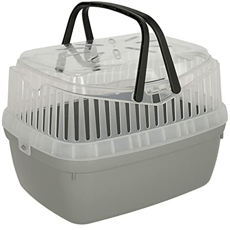 Kerbl Pet Boîte de Transport Portobello, boîte pour Animaux, 30x23x23cm, Plastique, Gris, pour Hamsters, cochons d'Inde, rongeurs