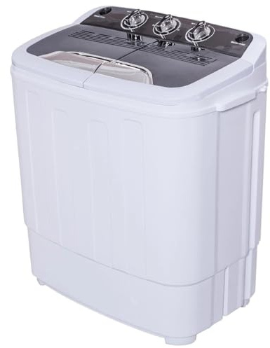 PYRAMIDEA Lavatrice Portatile da Campeggio Capacità 5 Kg Funzione Centrifuga Colore Bianco LC-501
